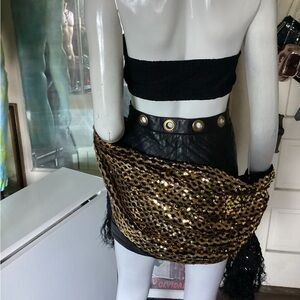 Vintage gold sequins wrap
